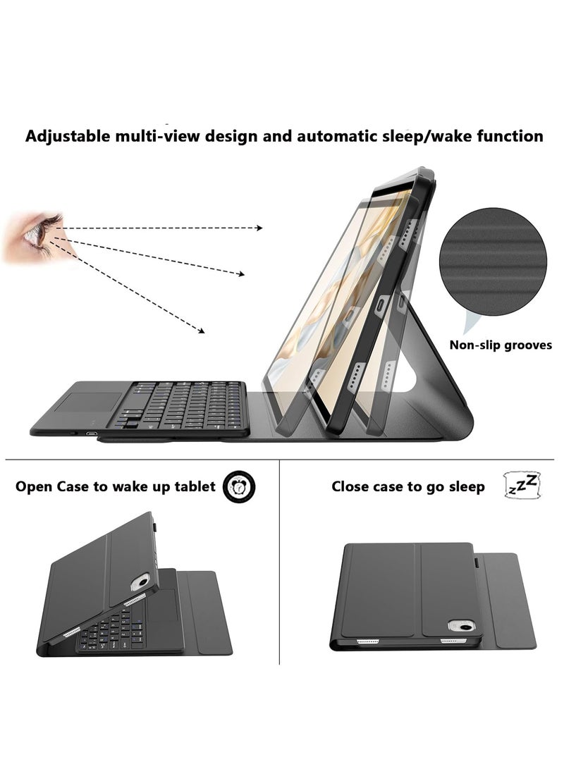 جراب كيبورد عربي/إنجليزي مع لوحة لمس لهونر Pad X9a مقاس 11.5 إنش (موديل 2025)، كيبورد بلوتوث مغناطيسي قابل للفصل مع تراكباد، غطاء حماية لهونر Pad X9a مع لوحة مفاتيح لاسلكية - Image 5
